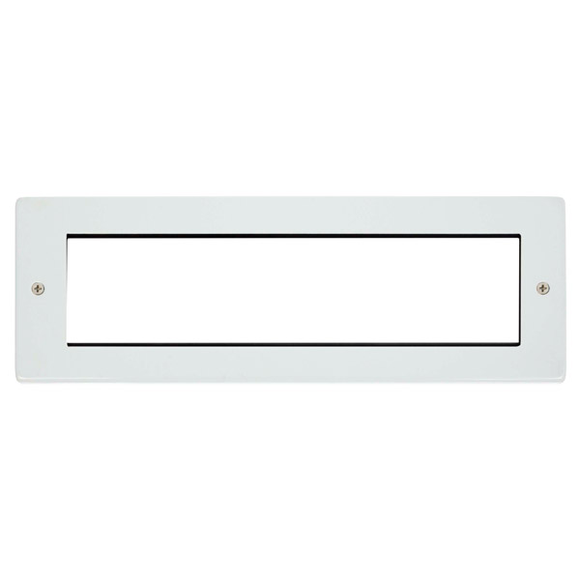 Click® Scolmore New Media™ MP608PW Small New Media™ Unfurnished Front Plate & Yoke - 8 Apertures - White Polar White  Insert