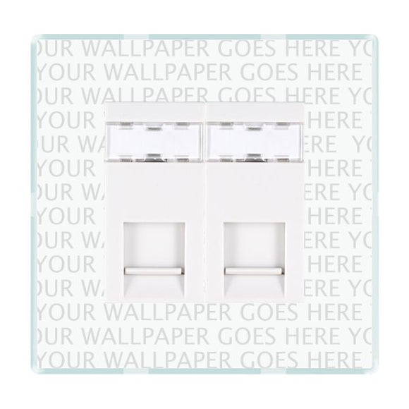 Hamilton PC2J45W Perception CFX Clear 2 gang RJ45 CAT 5E Outlet - Unshielded White Insert