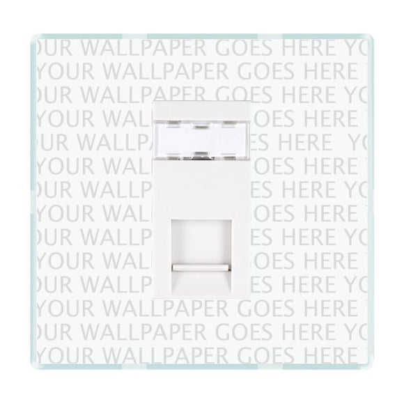 Hamilton PCJ45W Perception CFX Clear 1 gang RJ45 CAT 5E Outlet - Unshielded White Insert