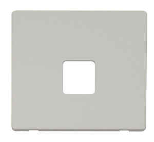 Click® Scolmore Definity™ SCP120PW Single Telephone Outlet Cover Plate  Polar White  Insert