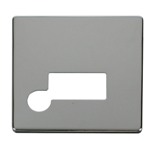 Click® Scolmore Definity™ SCP150CH 13A FCU Cover Plate  Polished Chrome  Insert