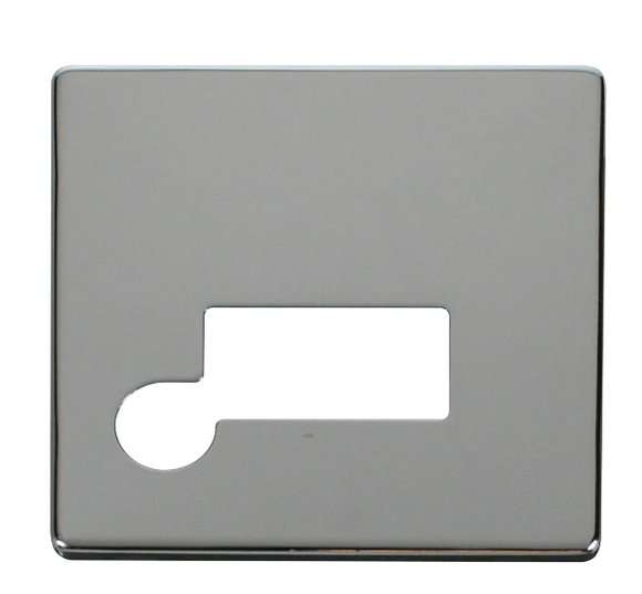 Click® Scolmore Definity™ SCP150CH 13A FCU Cover Plate  Polished Chrome  Insert