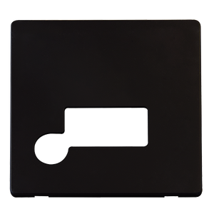 Click® Scolmore Definity™ SCP150MB 13A FCU Cover Plate  Metal Black  Insert