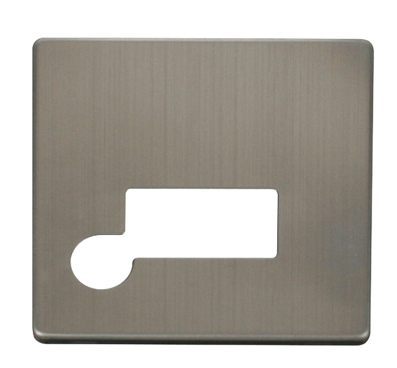 Click® Scolmore Definity™ SCP150SS 13A FCU Cover Plate  Stainless Steel  Insert