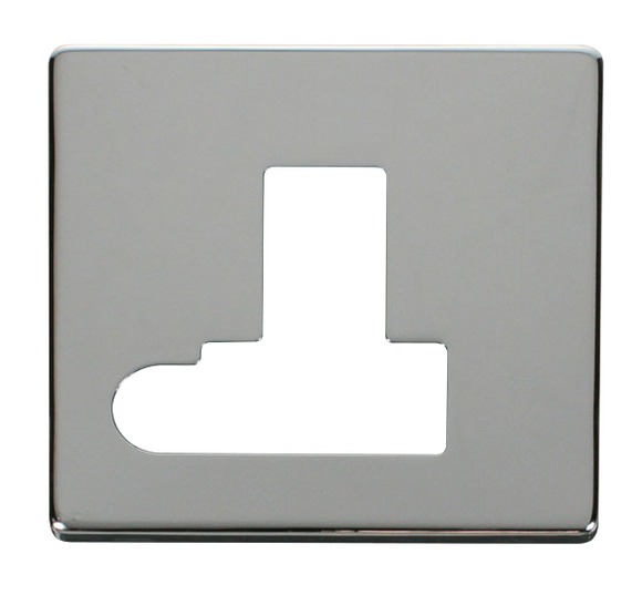 Click® Scolmore Definity™ SCP151CH 13A Switched FCU Cover Plate  Polished Chrome  Insert