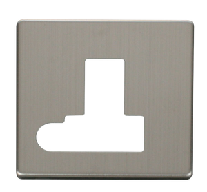 Click® Scolmore Definity™ SCP151SS 13A Switched FCU Cover Plate  Stainless Steel  Insert