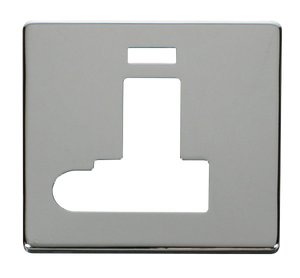 Click® Scolmore Definity™ SCP152CH 13A Switched FCU With Neon Cover Plate  Polished Chrome  Insert