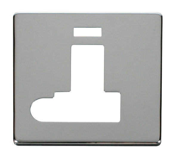 Click® Scolmore Definity™ SCP152CH 13A Switched FCU With Neon Cover Plate  Polished Chrome  Insert