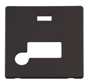 Click® Scolmore Definity™ SCP153BK 13A FCU With Neon Cover Plate  Matt Black  Insert