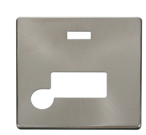 Click® Scolmore Definity™ SCP153BS 13A FCU With Neon Cover Plate  Brushed Stainless  Insert