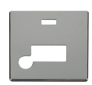 Click® Scolmore Definity™ SCP153CH 13A FCU With Neon Cover Plate  Polished Chrome  Insert