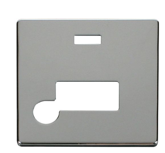 Click® Scolmore Definity™ SCP153CH 13A FCU With Neon Cover Plate  Polished Chrome  Insert