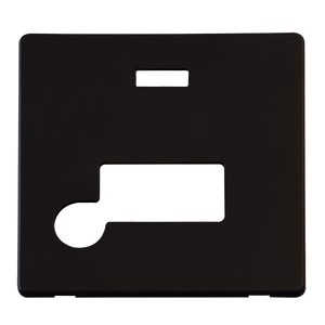 Click® Scolmore Definity™ SCP153MB 13A FCU With Neon Cover Plate  Metal Black  Insert