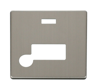 Click® Scolmore Definity™ SCP153SS 13A FCU With Neon Cover Plate  Stainless Steel  Insert