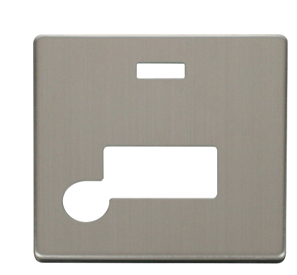 Click® Scolmore Definity™ SCP153SS 13A FCU With Neon Cover Plate  Stainless Steel  Insert