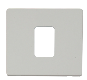 Click® Scolmore Definity™ SCP200PW 45A 1 Gang Switch Cover Plate  Polar White  Insert