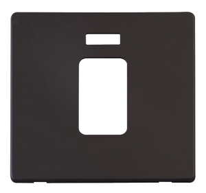 Click® Scolmore Definity™ SCP201BK 45A 1 Gang Switch With Neon Cover Plate  Matt Black  Insert