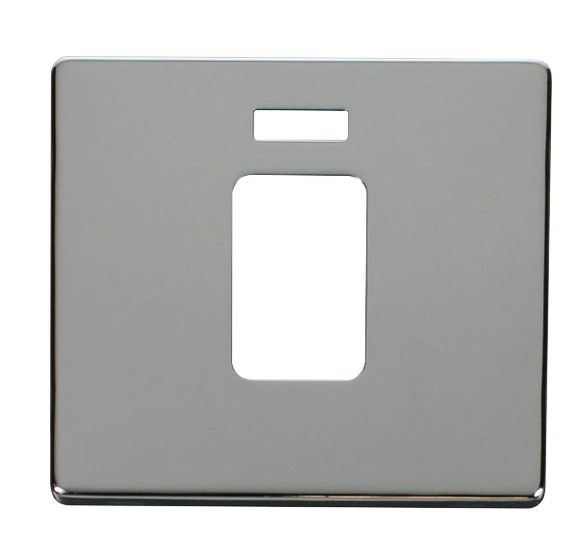 Click® Scolmore Definity™ SCP201CH 45A 1 Gang Switch With Neon Cover Plate  Polished Chrome  Insert