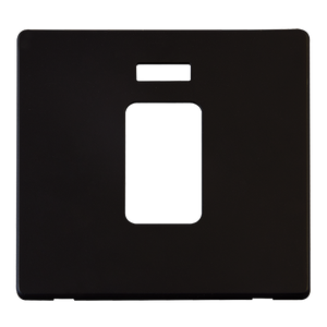 Click® Scolmore Definity™ SCP201MB 45A 1 Gang Switch With Neon Cover Plate  Metal Black  Insert