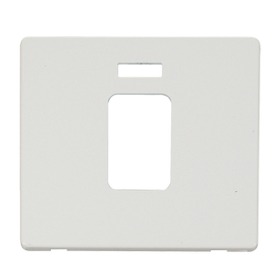 Click® Scolmore Definity™ SCP201MW 45A 1 Gang Switch With Neon Cover Plate  Metal White  Insert