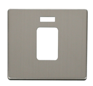 Click® Scolmore Definity™ SCP201SS 45A 1 Gang Switch With Neon Cover Plate  Stainless Steel  Insert