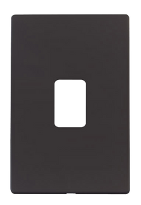 Click® Scolmore Definity™ SCP202BK 45A 2 Gang Switch Cover Plate  Matt Black  Insert