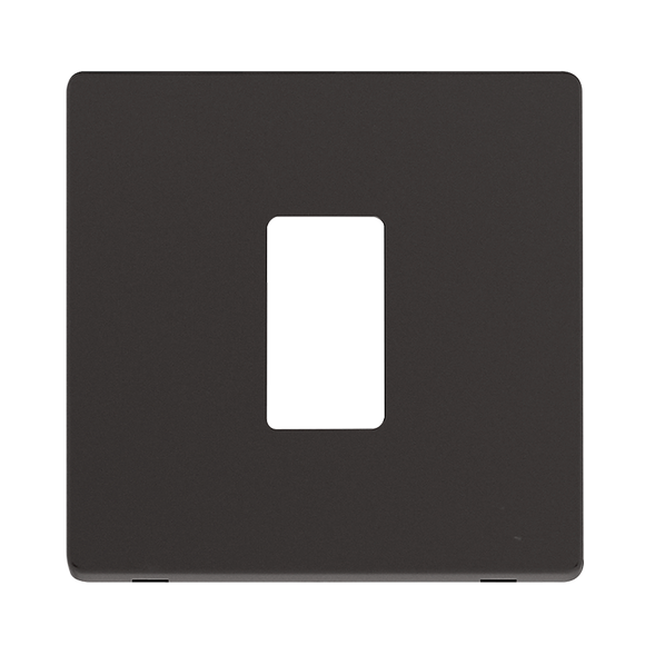 Click® Scolmore GridPro® SCP20401BK 1 Gang GridPro® Frontplate - Black Matt Black  Insert