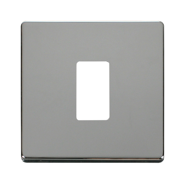 Click® Scolmore GridPro® SCP20401CH 1 Gang GridPro® Frontplate - Polished Chrome Polished Chrome  Insert