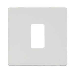 Click® Scolmore GridPro® SCP20401MW 1 Gang GridPro® Frontplate - Metal White Metal White  Insert