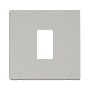 Click® Scolmore GridPro® SCP20401PW 1 Gang GridPro® Frontplate - White Polar White  Insert