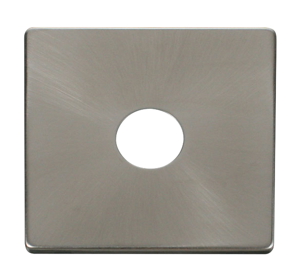 Click® Scolmore Definity™ SCP221BS 1 Gang Toggle Switch Cover Plate  Brushed Stainless  Insert