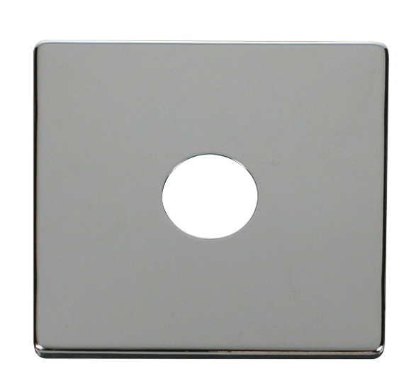 Click® Scolmore Definity™ SCP221CH 1 Gang Toggle Switch Cover Plate  Polished Chrome  Insert