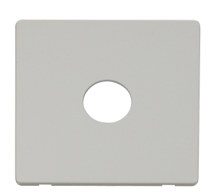 Click® Scolmore Definity™ SCP221PW 1 Gang Toggle Switch Cover Plate  Polar White  Insert