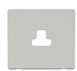 Click® Scolmore Definity™ SCP239PW 2A Round Pin Socket Cover Plate  Polar White  Insert