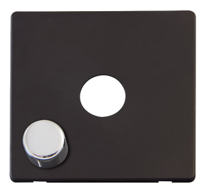 Click® Scolmore Definity™ SCP241BKCH 1 Gang Dimmer Switch Cover Plate Matt Black  Insert