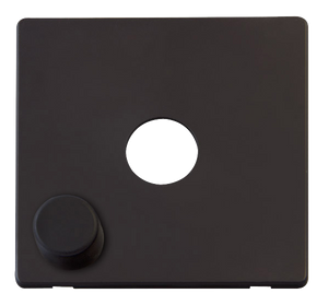 Click® Scolmore Definity™ SCP241BK 1 Gang Dimmer Switch Cover Plate  Matt Black  Insert