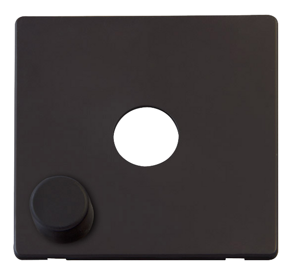 Click® Scolmore Definity™ SCP241BK 1 Gang Dimmer Switch Cover Plate  Matt Black  Insert