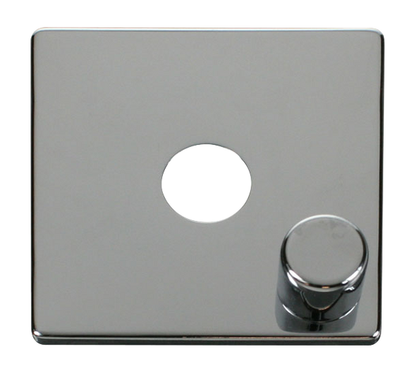 Click® Scolmore Definity™ SCP241CH 1 Gang Dimmer Switch Cover Plate  Polished Chrome  Insert