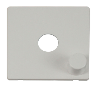 Click® Scolmore Definity™ SCP241PW 1 Gang Dimmer Switch Cover Plate  Polar White  Insert