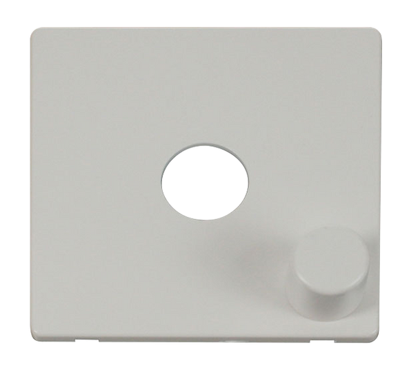 Click® Scolmore Definity™ SCP241PW 1 Gang Dimmer Switch Cover Plate  Polar White  Insert