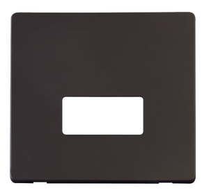 Click® Scolmore Definity™ SCP250BK 13A FCU Cover Plate  Matt Black  Insert