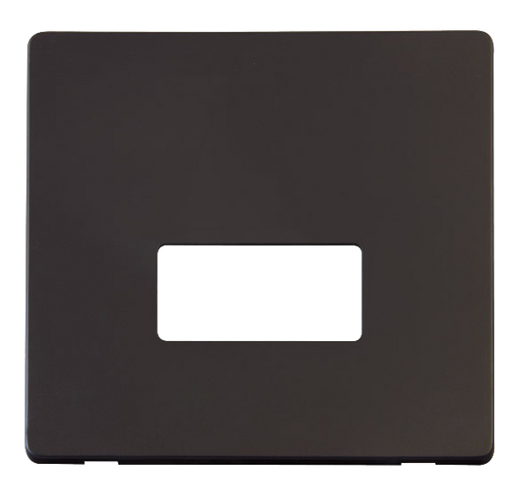 Click® Scolmore Definity™ SCP250BK 13A FCU Cover Plate  Matt Black  Insert