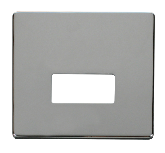 Click® Scolmore Definity™ SCP250CH 13A FCU Cover Plate  Polished Chrome  Insert