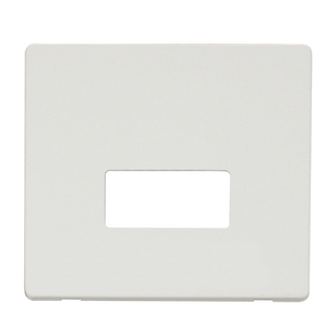 Click® Scolmore Definity™ SCP250MW 13A FCU Cover Plate  Metal White  Insert