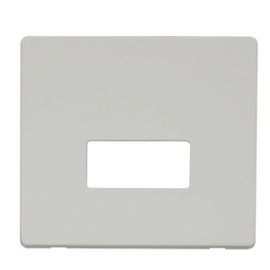 Click® Scolmore Definity™ SCP250PW 13A FCU Cover Plate  Polar White  Insert