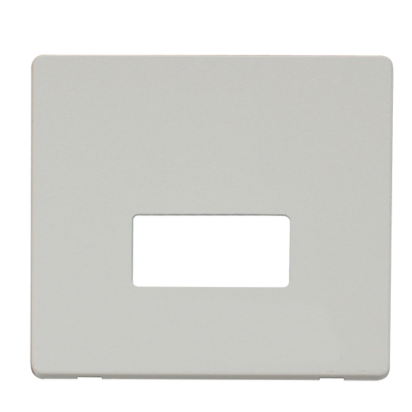 Click® Scolmore Definity™ SCP250PW 13A FCU Cover Plate  Polar White  Insert