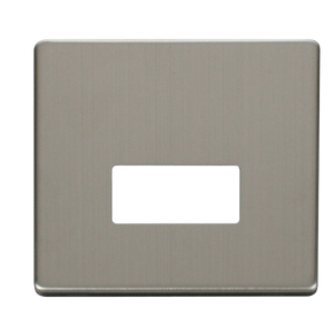 Click® Scolmore Definity™ SCP250SS 13A FCU Cover Plate  Stainless Steel  Insert