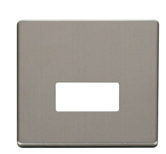 Click® Scolmore Definity™ SCP250SS 13A FCU Cover Plate  Stainless Steel  Insert