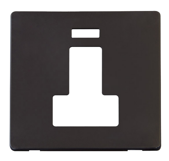 Click® Scolmore Definity™ SCP252BK 13A Switched FCU With Neon Cover Plate  Matt Black  Insert