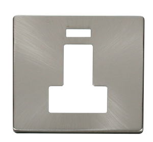 Click® Scolmore Definity™ SCP252BS 13A Switched FCU With Neon Cover Plate  Brushed Stainless  Insert